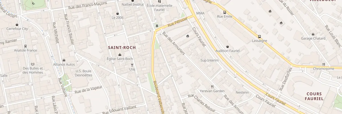 Plan du 15 Rue Jean-Baptiste David à Saint-Étienne