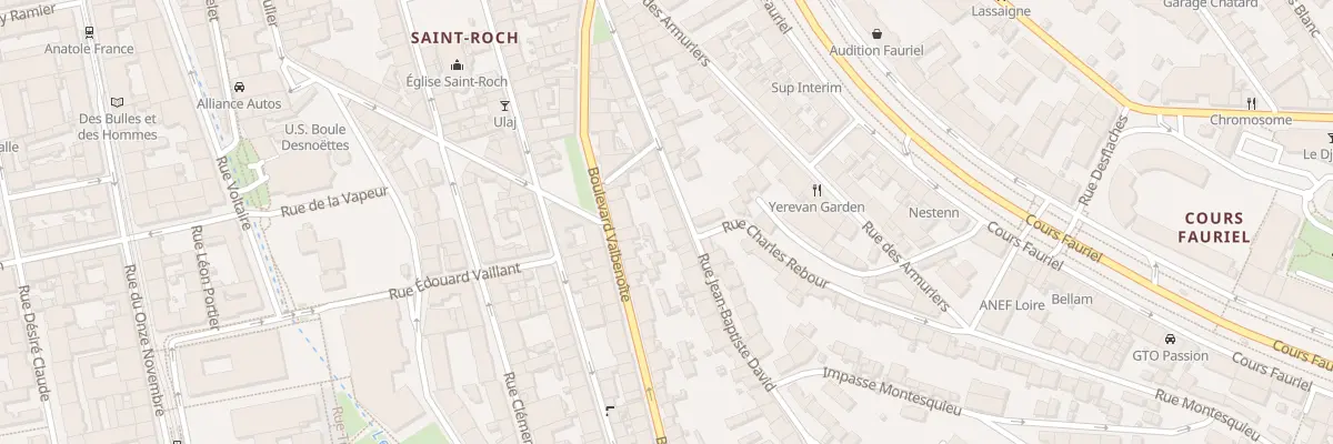 Plan du 26 Rue Jean-Baptiste David à Saint-Étienne