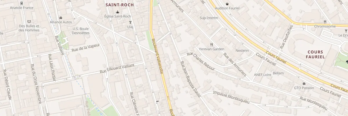 Plan du 28 Rue Jean-Baptiste David à Saint-Étienne