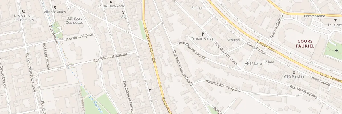 Plan du 34 Rue Jean-Baptiste David à Saint-Étienne