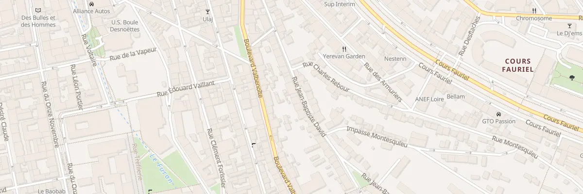 Plan du 36 Rue Jean-Baptiste David à Saint-Étienne