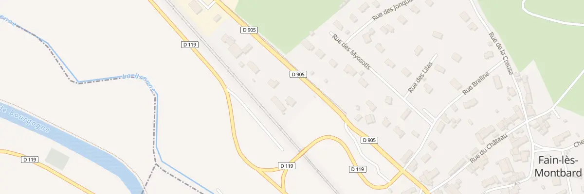 Plan du 7 Rte de Dijon à Fain-lès-Montbard