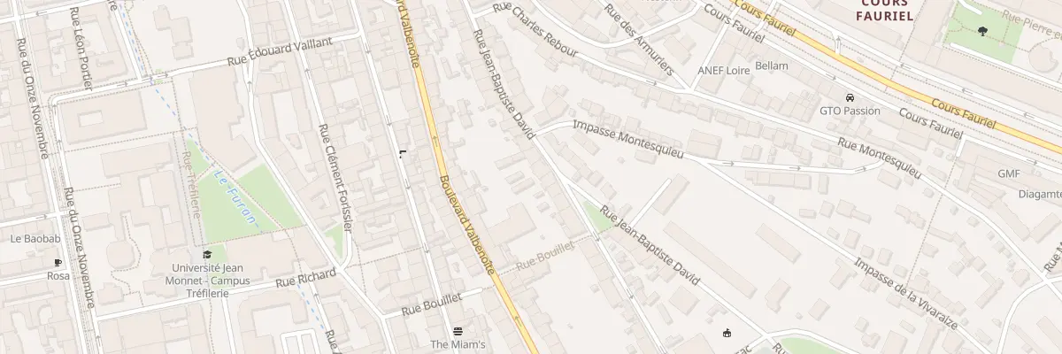 Plan du 54 Rue Jean-Baptiste David à Saint-Étienne