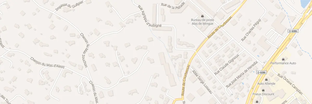 Plan du 1019 Rte de Courbessac à Nîmes