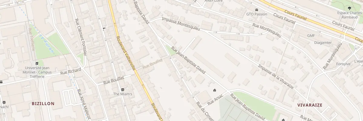 Plan du 58 Rue Jean-Baptiste David à Saint-Étienne