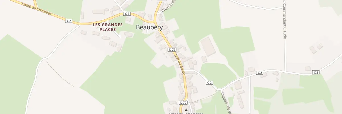 Plan du Bourg à Beaubery