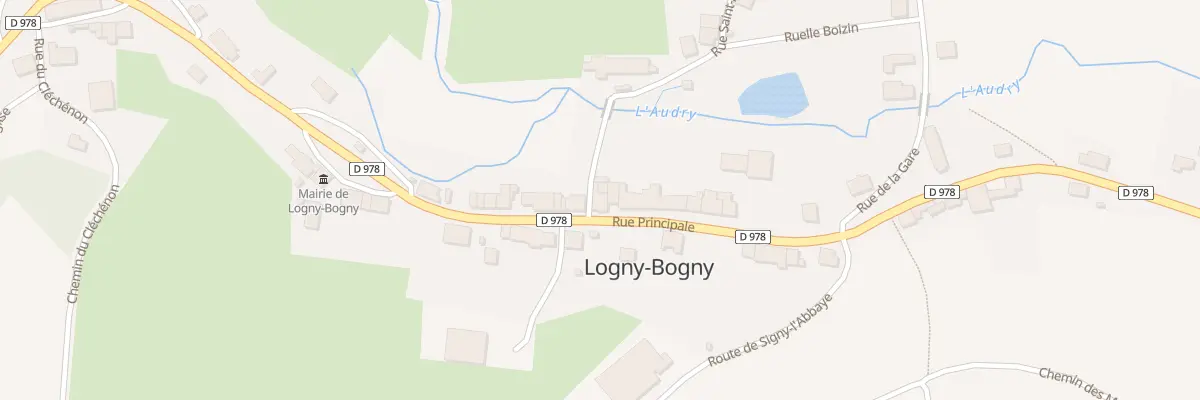 Plan du 16 Rue Principale à Logny-Bogny