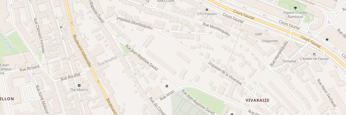 Plan du 71 Rue Jean-Baptiste David à Saint-Étienne
