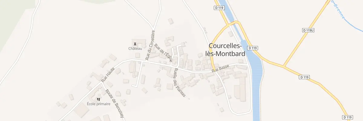 Plan du 14 Pl de la Fontaine à Courcelles-lès-Montbard