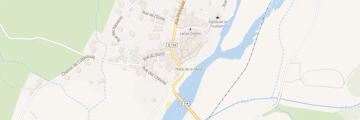 Plan du Village à Lanas