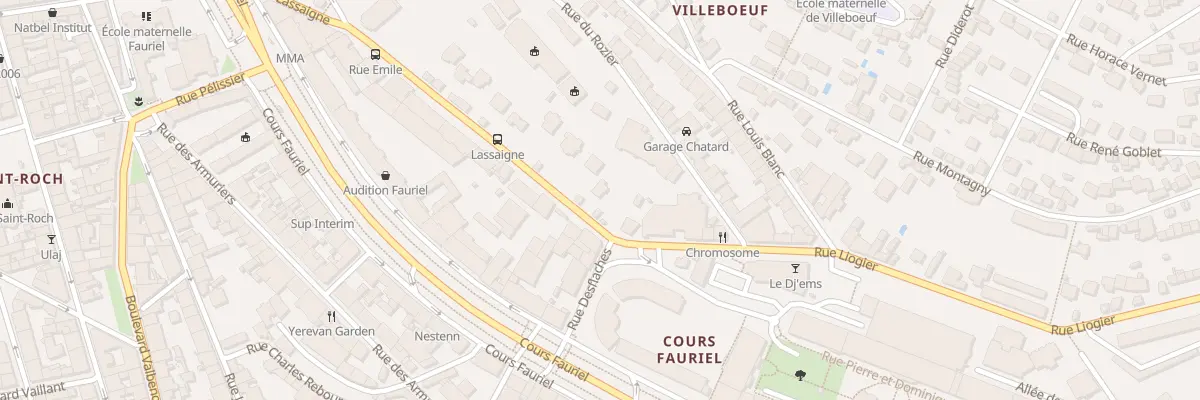 Plan du 39 Rue Lassaigne à Saint-Étienne