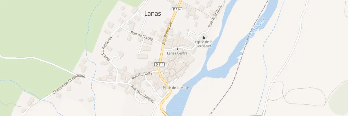 Plan du 5070 Le Village à Lanas