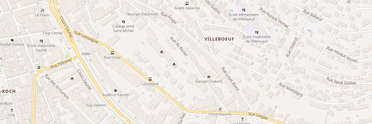 Plan du 21 Rue du Rozier à Saint-Étienne