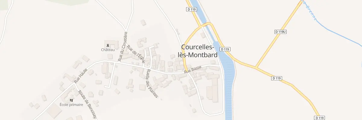 Plan du 2 Rue du Canal à Courcelles-lès-Montbard
