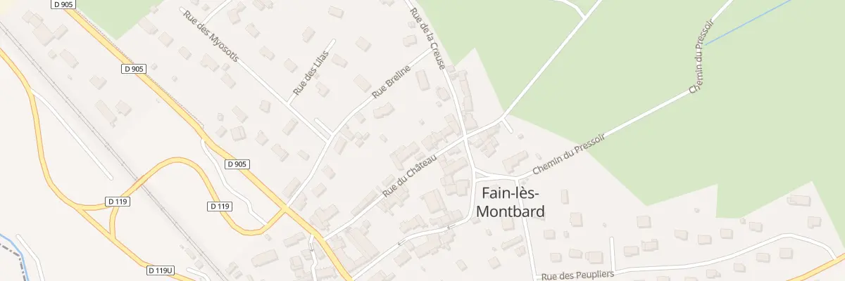 Plan du 12 Rue du Château à Fain-lès-Montbard