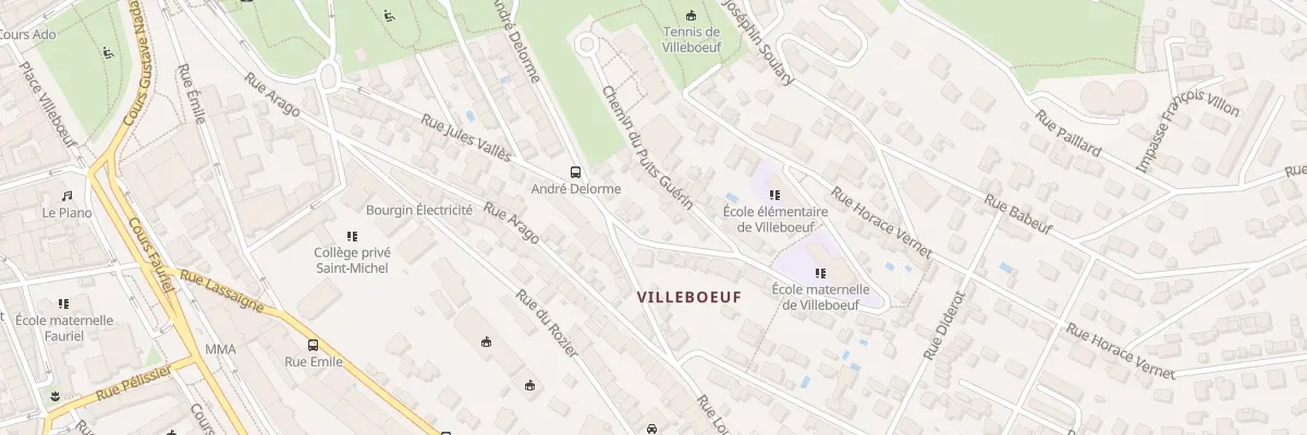 Plan du 1T Rue Horace Vernet à Saint-Étienne