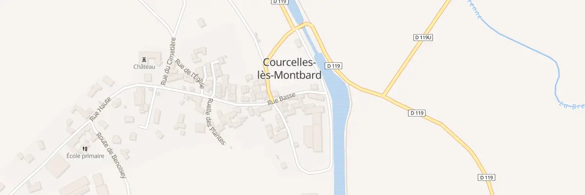 Plan du 1B Rue Basse à Courcelles-lès-Montbard