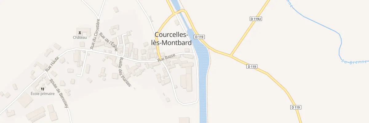 Plan du 1 Che de Halage à Courcelles-lès-Montbard
