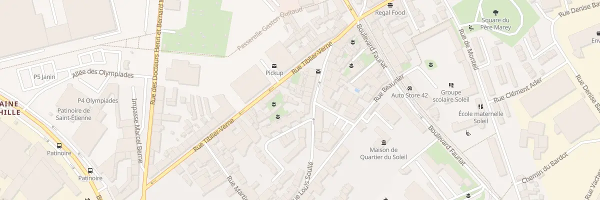 Plan du 77 Rue Louis Soulié à Saint-Étienne