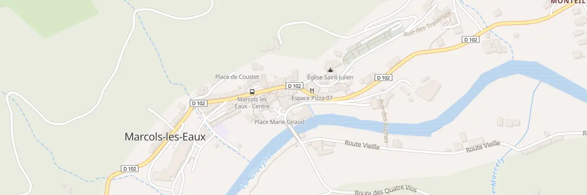 Plan du 5293 Le Bourg à Marcols-les-Eaux