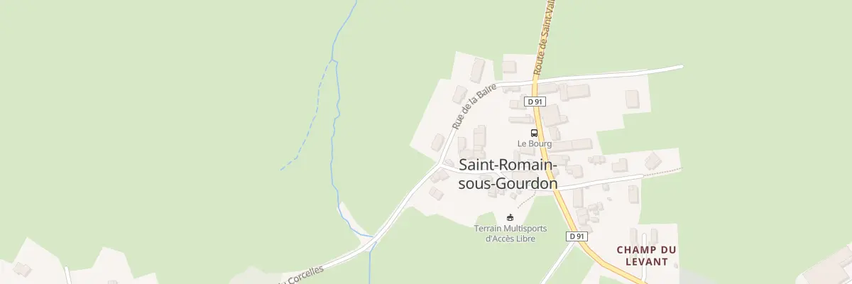 Plan du 13 Rue de la Baire à Saint-Romain-sous-Gourdon