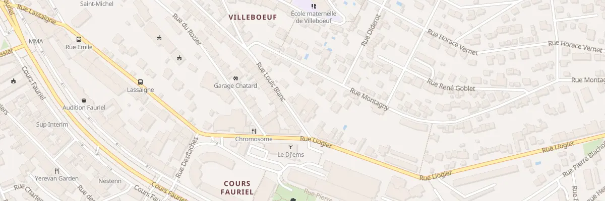 Plan du 6 Rue Louis Blanc à Saint-Étienne