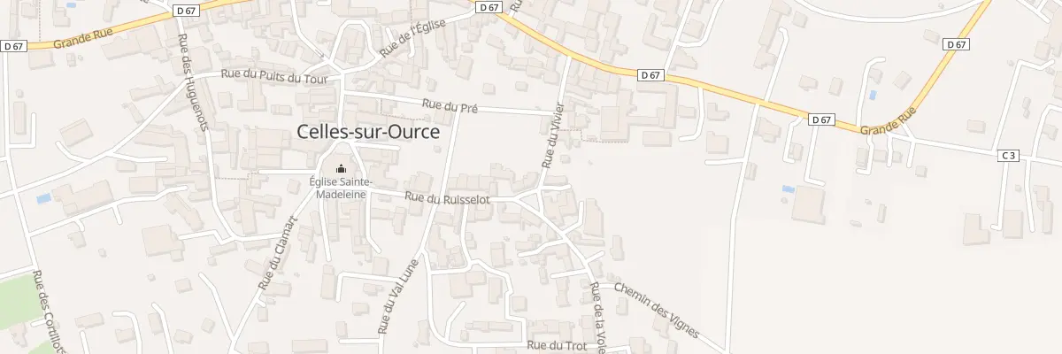 Plan du 8 Rue du Vivier à Celles-sur-Ource