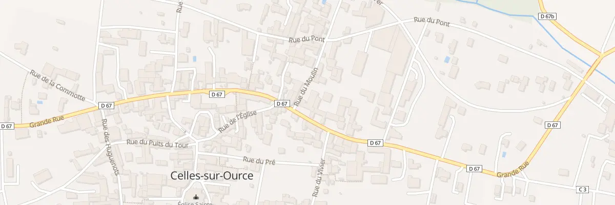 Plan du 34 Grande Rue à Celles-sur-Ource