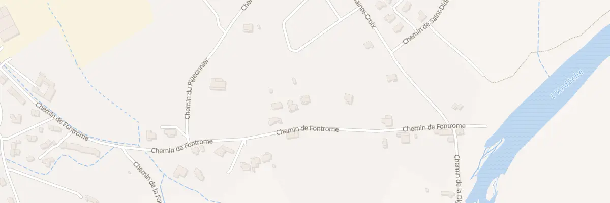 Plan du 61 Che de Fontrome à Aubenas