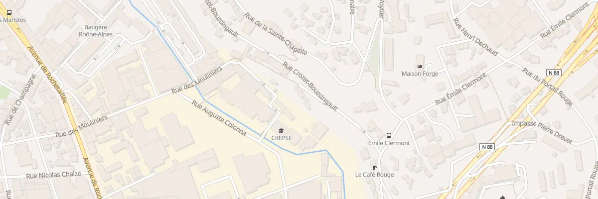 Plan du 90 Rue Crozet Boussingault à Saint-Étienne