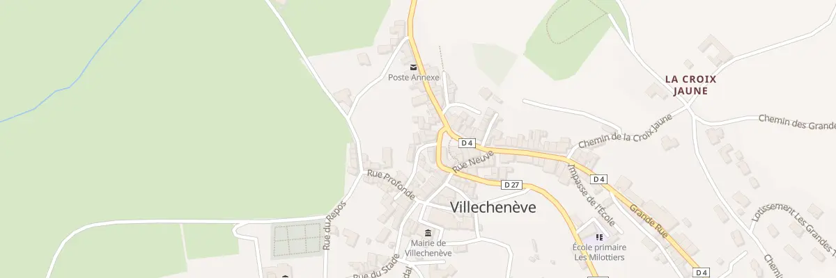 Plan du 58 Mte de la Grande Cote à Villechenève