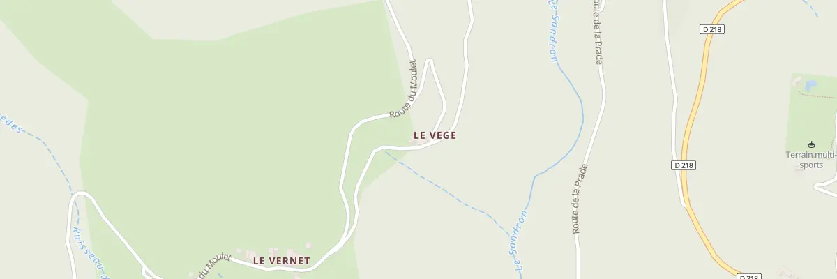 Plan du Vege à Saint-Joseph-des-Bancs