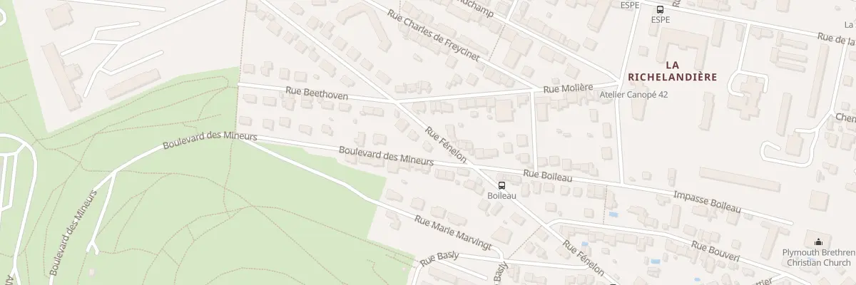 Plan du 6 Rue Fenelon à Saint-Étienne