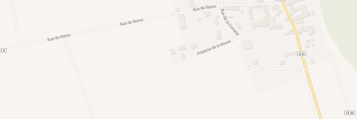 Plan du 8 Imp de la Bauve à Vaudesincourt