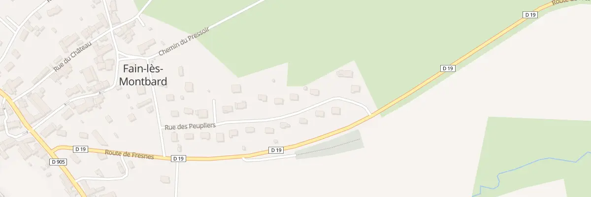 Plan du 16 Rue des Peupliers à Fain-lès-Montbard
