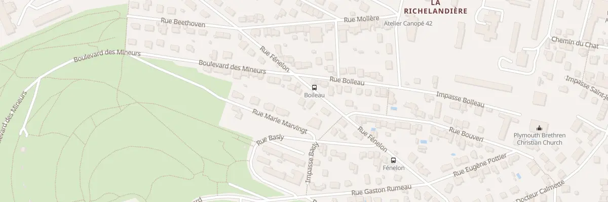 Plan du 20 Rue Fenelon à Saint-Étienne