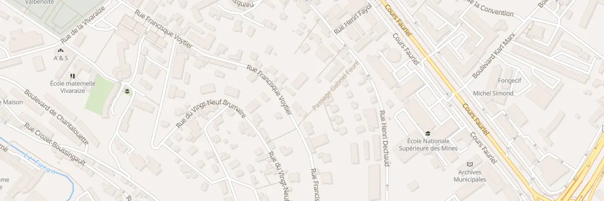 Plan du 39 Rue Francisque Voytier à Saint-Étienne