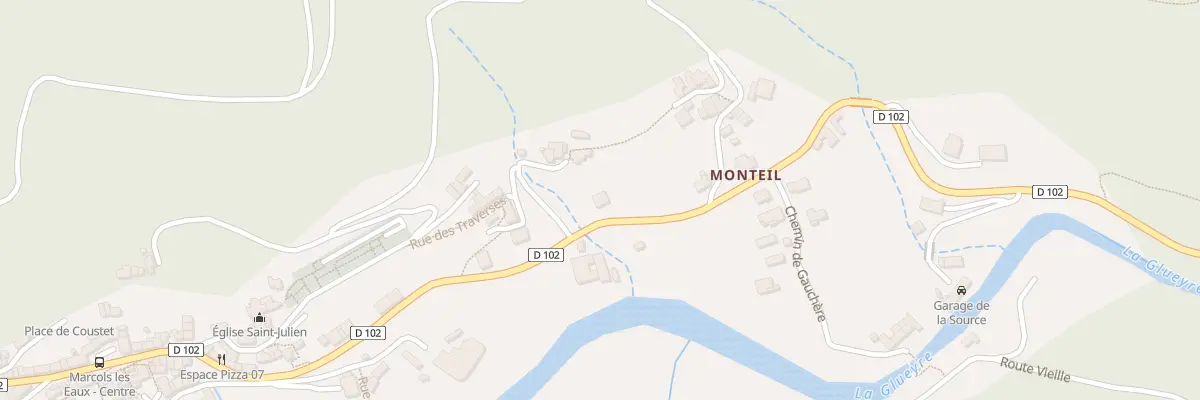 Plan du 5286 Monteil Est à Marcols-les-Eaux