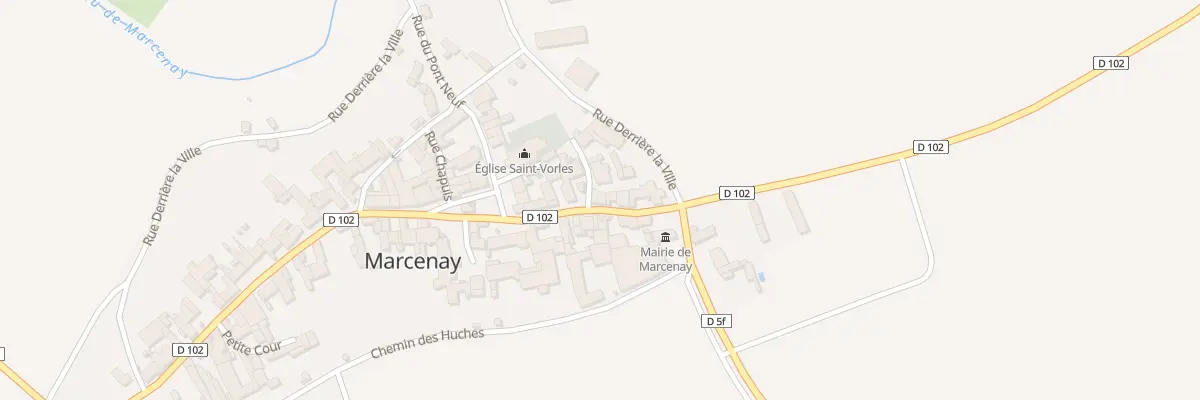 Plan du 2 Rue du Cimetière à Marcenay