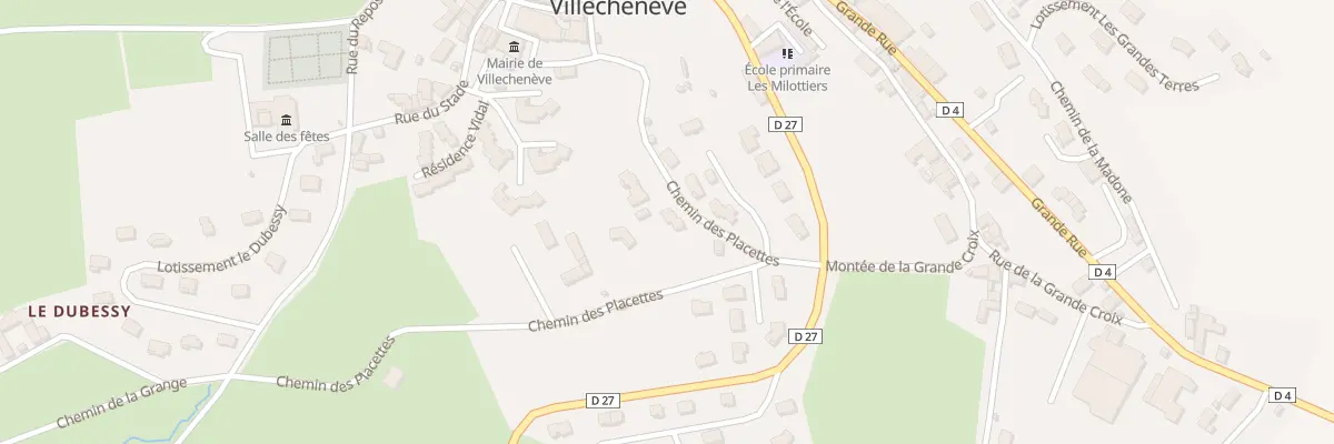 Plan du 5344 Che des Placettes à Villechenève