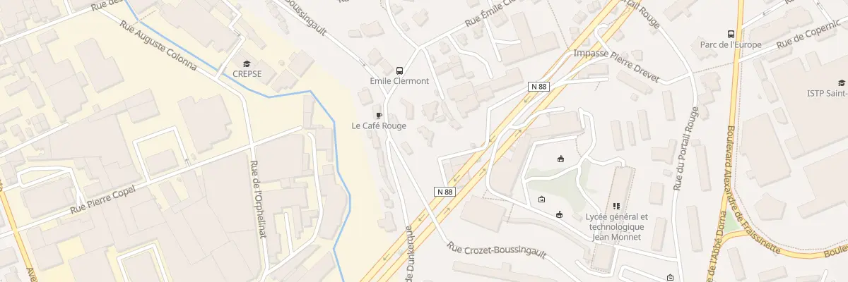 Plan du 2B Rue Emile Clermont à Saint-Étienne