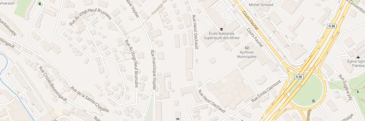 Plan du 56 Rue Henri Dechaud à Saint-Étienne