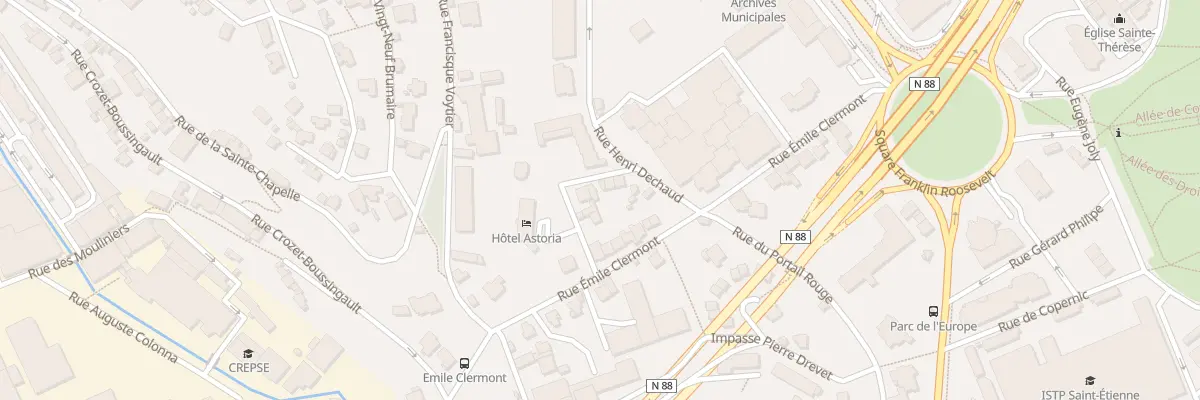 Plan du 62 Rue Henri Dechaud à Saint-Étienne