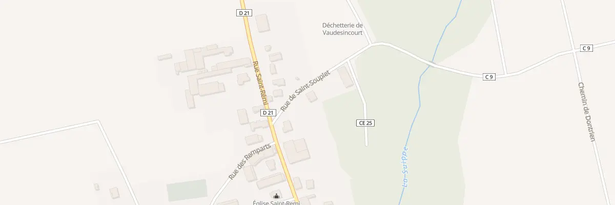 Plan du 2 Rue de St Souplet à Vaudesincourt