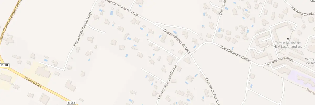 Plan du 9002 Che de la Plateforme à Uzès