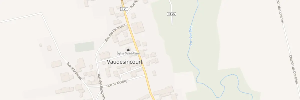 Plan du 1 Rue du Moulin à Vaudesincourt