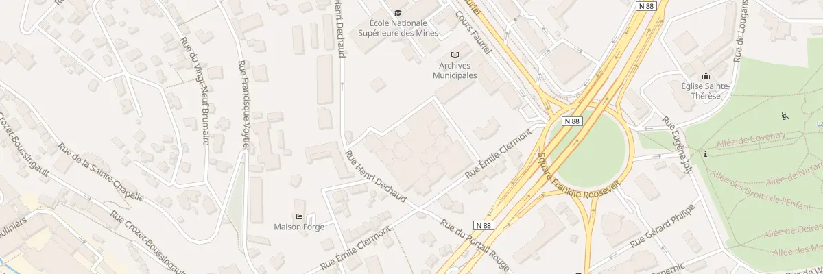 Plan du 25B Rue Emile Clermont à Saint-Étienne