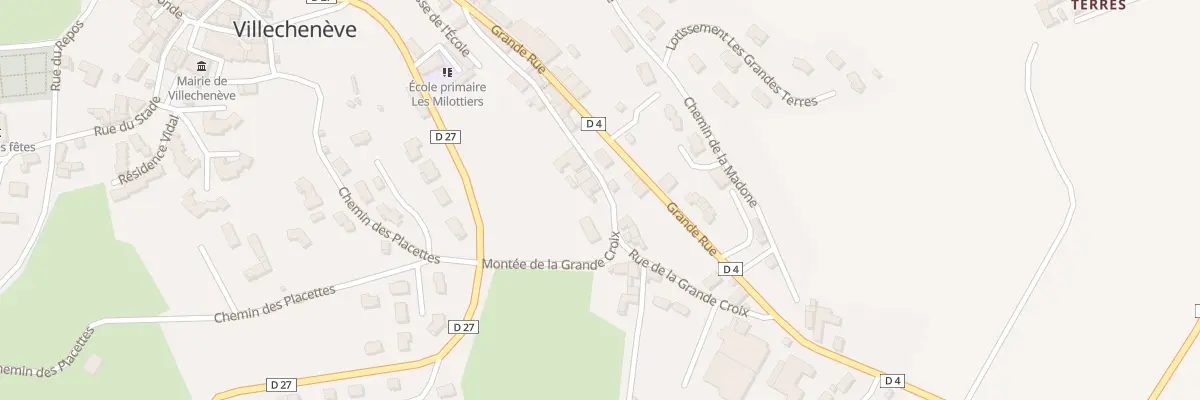 Plan du 5009 Rue de la Grande Croix à Villechenève