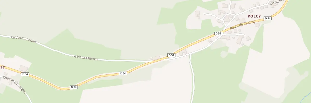 Plan du 1231 Rte de Favardy à Ranchal