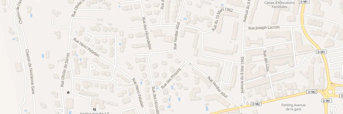Plan du 1 Rue des Mésanges à Uzès